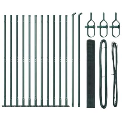 VidaXL Afrasteringspaal groen 25 x 1 m (16 x 16 mm gaas) staal