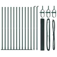 VidaXL Afrasteringspaal groen 25 x 1 m (16 x 16 mm gaas) staal - thumbnail