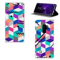 Samsung Galaxy S9 Plus Stand Case Blokken Kleurrijk - thumbnail