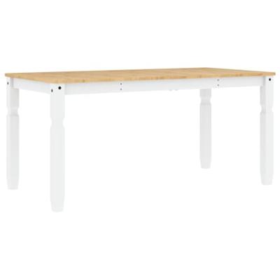 Eettafel Corona 160x80x75 cm massief grenenhout wit