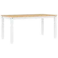 Eettafel Corona 160x80x75 cm massief grenenhout wit - thumbnail