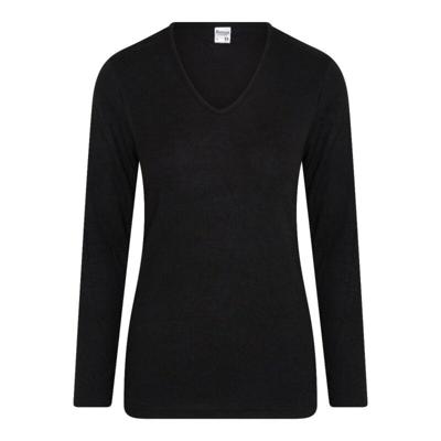 Dames thermo shirt Lange mouw - Thermo ondergoed dames - Diepe hals - Thermisch