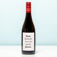 Wijnfles Bedankt voor de goede genen - Rood (Merlot) - thumbnail