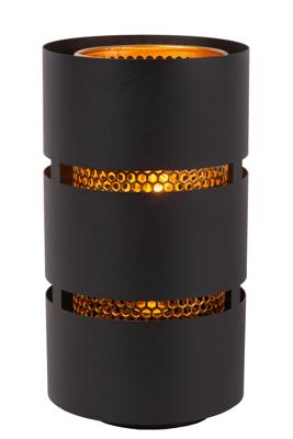 Lucide ROSAS - Tafellamp - Ø 16 cm - 1xE27 - Zwart
