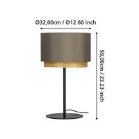 Stars of Light TafellampMarchena cappucino met hout - Ø 32cm - 390123 - thumbnail