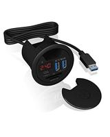 ICY BOX USB 3.2 Gen 1-hub 3 poorten Zwart - thumbnail