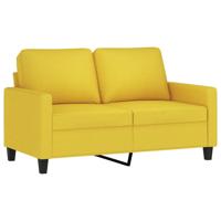 3-delige Loungeset met kussens stof lichtgeel - thumbnail