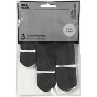 Creativ Company Pompon van papier, d 20+24+30 cm, 16 gr, zwart, 3 stuk/ 1 doos - thumbnail