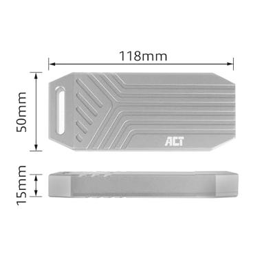 ACT USB 40Gbps M.2 2280 NVMe / PCIe SSD behuizing. tool-free