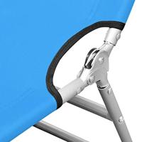 Ligbed inklapbaar met hoofdkussen staal turquoiseblauw - thumbnail