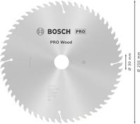 Bosch Accessories Optiline Wood 2608640729 Hardmetaal-cirkelzaagblad 250 x 30 x 3.2 mm Aantal tanden: 60 1 stuk(s) - thumbnail