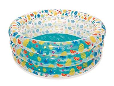 Bestway Opblaasbaar Zwembad 3 Ringen Transparant Tropisch 150x53 cm +6 Jaar Tuin 51045 - thumbnail