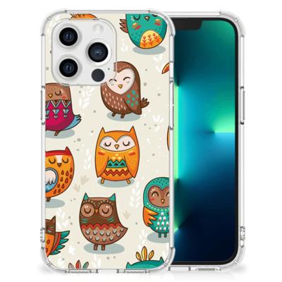 Apple iPhone 13 Pro Case Anti-shock Vrolijke Uilen