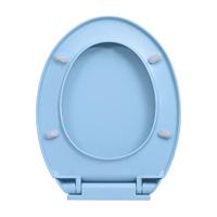 Toiletbril soft-close ovaal blauw - thumbnail