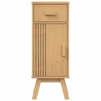 Badkamermeubelset met lade 2 pcs Bruin Massief grenenhout