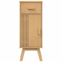 Badkamermeubelset met lade 2 pcs Bruin Massief grenenhout - thumbnail