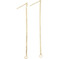 Creativ Company Oorbellen van ketting, l: 70 mm, verguld, 1 paar - thumbnail