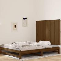 Wandhoofdbord 127,5x3x90 cm massief grenenhout honingbruin - thumbnail