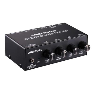 LINEPAUDIO B895 Stereo microfoon voeding door vijf-kanaals Mixer met oortelefoon Monitoring(Black)