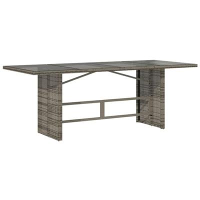 9-delige Tuinset met kussens poly rattan grijs