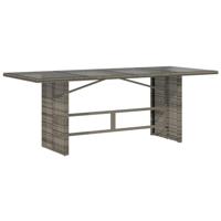 9-delige Tuinset met kussens poly rattan grijs - thumbnail