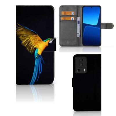 Xiaomi 13 Lite | Telefoonhoesje | Met pasjeshouder | Papegaai