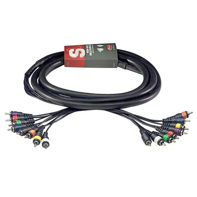 Stagg SML3/8CM8CM E 8-weg multikabel RCA-RCA 3 meter Stagg SML3/8CM8CM E 8-weg multikabel RCA-RCA 3 meter