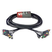 Stagg SML3/8CM8CM E 8-weg multikabel RCA-RCA 3 meter - thumbnail