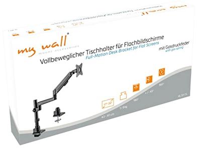 My Wall HL 51-1 L Monitor-tafelbeugel 1-voudig 43,2 cm (17) - 81,3 cm (32) Zwart In hoogte verstelbaar