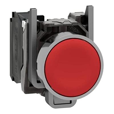 Schneider Electric XB4BA42 Harmony XB4BA42 Druktoets Bedieningsknop vlak 1 knop Rood Druk-ontgrendeling 1 stuk(s)