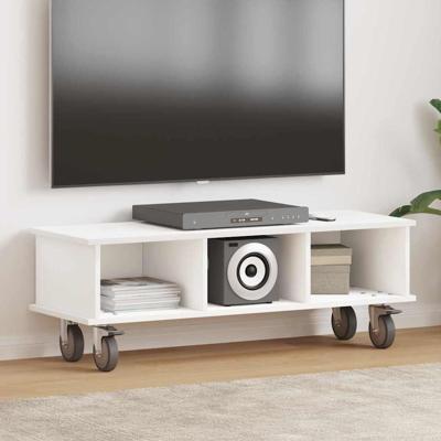 TV-standaard Wit 100 x 35 x 35 cm Bewerkt hout
