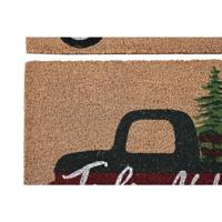 Deurmat DKD Home Decor Wit Bruin Rood Groen PVC Kokosvezel 60 x 40 x 1,5 cm (2 Stuks) - thumbnail