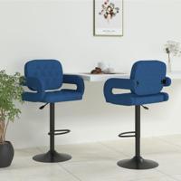 Barkrukken 2 st stof blauw - thumbnail