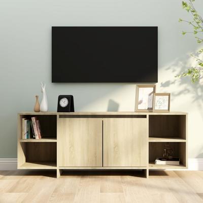 Tv-meubel 130x35x50 cm bewerkt hout sonoma eikenkleurig