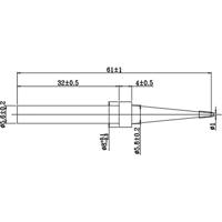 TOOLCRAFT KKT-5.6B Soldeerpunt Potloodvorm Grootte soldeerpunt 5.6 mm Inhoud: 1 stuk(s) - thumbnail