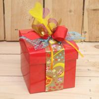 Bonbon doosjes - Chocolade doosje - Warmrood met banderol Sint decor - 24 stuks - thumbnail