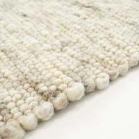 Tapeso Wollen vloerkleed handweef Ylva - beige - 130x190 cm - thumbnail