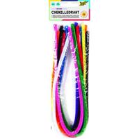 Chenilledraad folia 50cmx8mm 10 stuks assorti - thumbnail