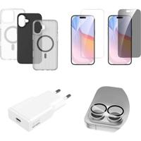4Smarts 7in1 Value Set Backcover Apple iPhone 16 Transparant Inductieve lading - thumbnail