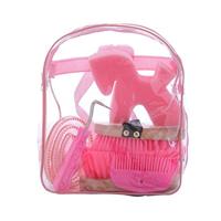 Poetsset van 7 items in Rugtas roze - thumbnail