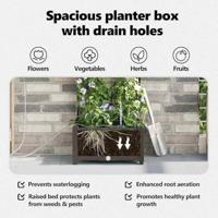 Tuin Bloempot Bruin 40 x 40 x 126 cm Staal - thumbnail