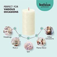 Bolsius - Rustieke Stompkaarsen 130/68 - Soft Pearl - 6 stuks - thumbnail