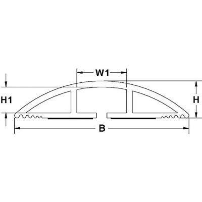 TRU COMPONENTS Kabelbrug 1593137 Bruin Aantal kanalen: 1 1830 mm Inhoud: 1 stuk(s)