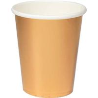 Feestbekers Roségoud Metallic (8st) - thumbnail