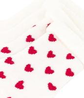 Set van 2 paar tricot babysokjes PETIT BATEAU wit, bedrukt - thumbnail