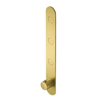 Douchethermostaat Hotbath Cobber Inbouw 3 Pushbuttons Geborsteld Messing PVD (excl. inbouwdeel)