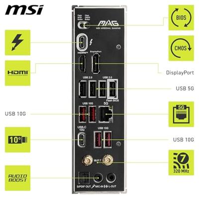 MSI MAG B860 Moederbord Socket Intel LGA 1851 Vormfactor ATX Moederbord chipset Intel® B860