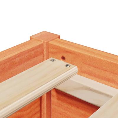 Bedframe zonder matras massief grenenhout wasbruin 160x200 cm - thumbnail
