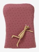 Hoes voor aankleedkussen in jersey rozenhout met print - thumbnail