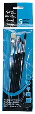 Waterverfpenseel, set van 5